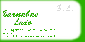 barnabas lado business card